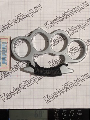 Кастет сплав классик широкий в обмотке серый  вес 70 грамм ширина 115мм с доставкой