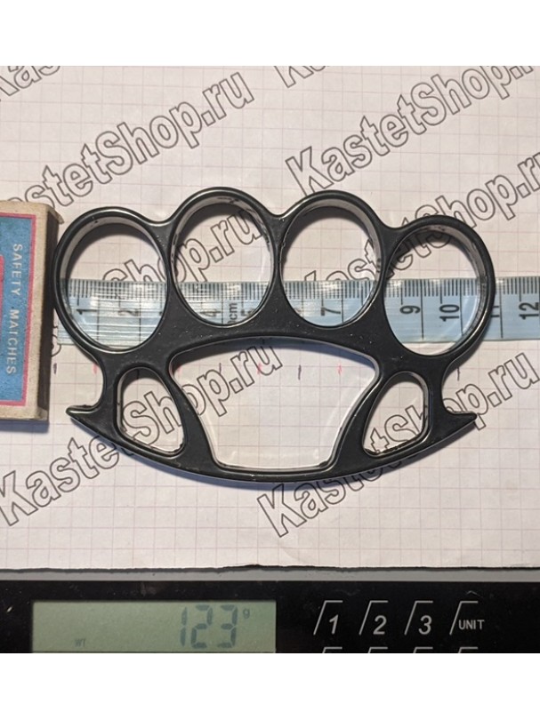 Кастет сталь Авангард черный вес 120 грамм ширина 115мм с доставкой