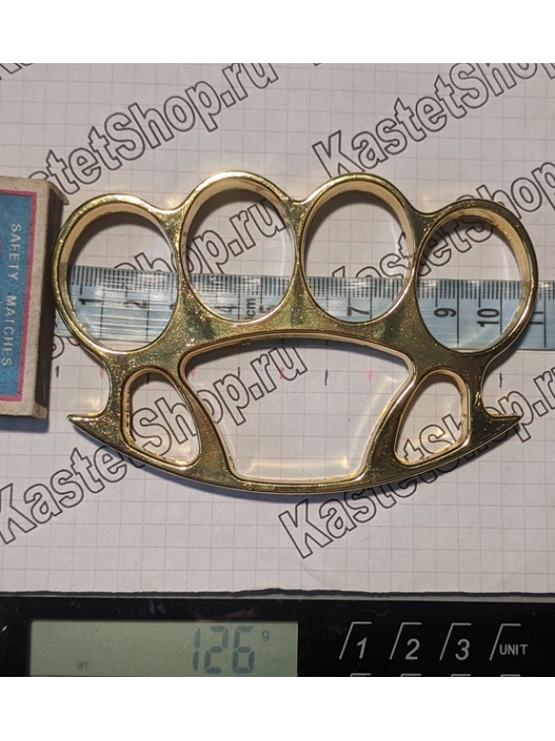 Кастет сталь Авангард золото вес 120 грамм ширина 115мм с доставкой